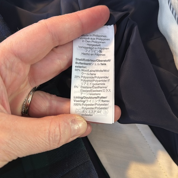 J. Crew Cameron slim pant in Black Watch tartan stretch wool, size 0, NWOT - Picture 5 of 6